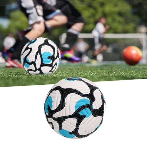 Drfeify Training Soccer, No. 5 Unisex Soccer Adult Training Standard English Football for Games Practice (Blue)