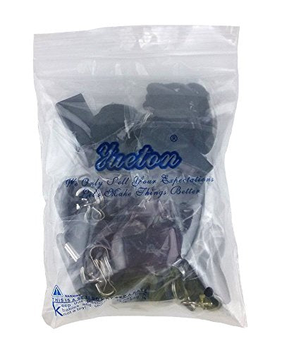 yueton Plastic Coach Whistles with Lanyard, Pack of 6 - color: Black