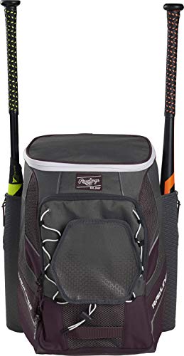 Rawlings | IMPULSE Backpack Equipment Bag | Baseball/Softball | Multiple Styles - color: Maroon