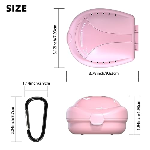 Mouthguard Case Sports, Specialized Football and Basketball Mouthguard Cases, Students, Adults and Seniors Universal Sports Pink - color: Pink