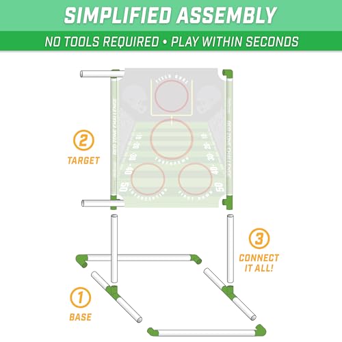 GoSports Football & Baseball Toss Games Available in Football Red Zone Challenge or Baseball Pro Pitch Challenge Choose Between Backyard Toss or Door Hang Targets - style: Football Toss