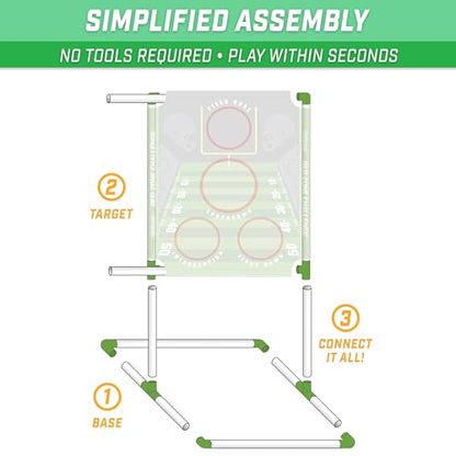 GoSports Football & Baseball Toss Games Available in Football Red Zone Challenge or Baseball Pro Pitch Challenge Choose Between Backyard Toss or Door Hang Targets - style: Football Toss