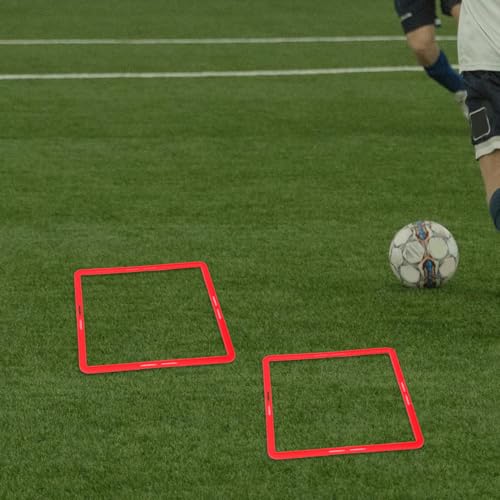 6pcs Square Agility Rings, Footwork Speed Training Rings Soccer Training Equipment for Agility Workout
