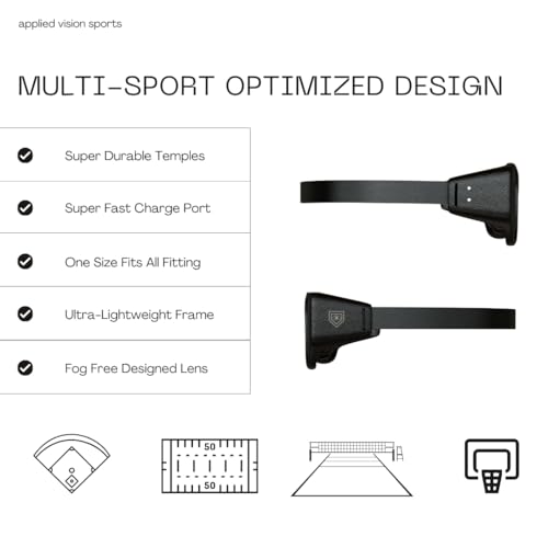 Applied Vision Sports Vision Training Strobe Glasses - Sports Reaction Training. Reflex and Hand-Eye Coordination Tool