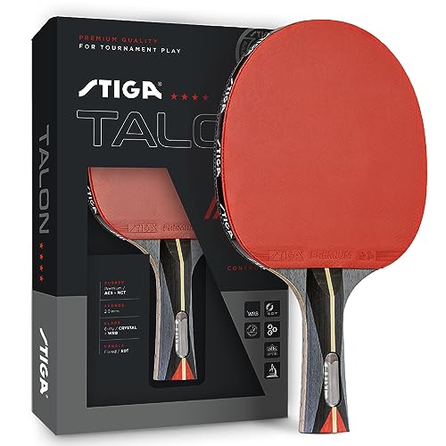 STIGA Ping Pong Paddles - 2mm Tournament-Approved Sponge - Flared Handle for Enhanced Control - Competitive Table Tennis Racket for Family Fun - Multiple Styles & Performance Levels Available - style: Talon