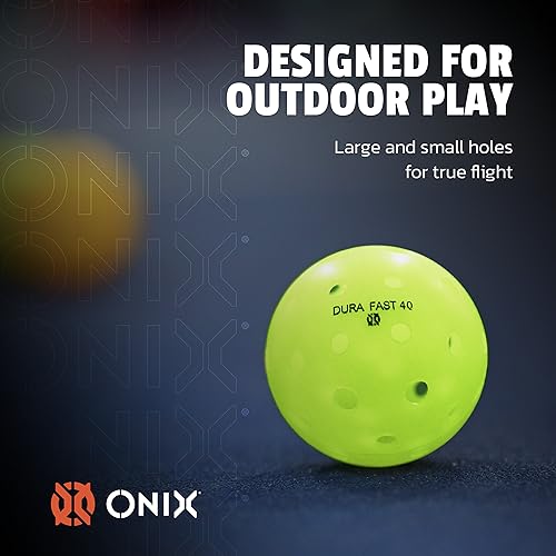 Onix Durafast 40 Pickleball Top Performance Engineered for Championship Play True Flight Competitive Ball - color: Neon