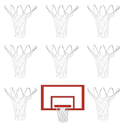 8 Pcs Mini Basketball Nets Replacement for 8"-10.25" Basketball Rims Nylon Small Basketball Hoop Net