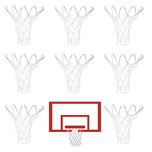 8 Pcs Mini Basketball Nets Replacement for 8"-10.25" Basketball Rims Nylon Small Basketball Hoop Net