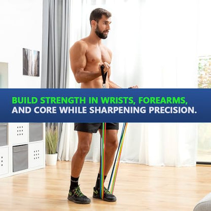 Baseball Swing Training Aid with 5 Adjustable Resistance Bands, Batting Practice Equipment for Speed and Mechanics, All Ages
