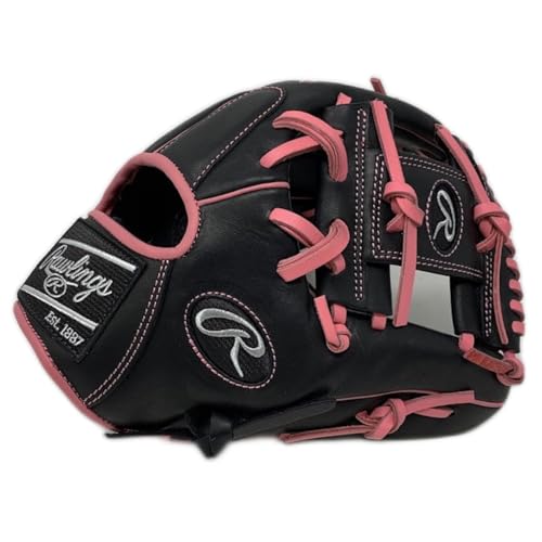 Rawlings R9 Baseball Glove 11.5 Inch I Web Black Pink Right Hand Throw