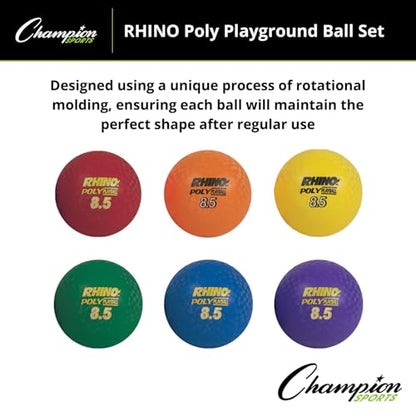 Champion Sports Poly Playground Ball Set - size: 8.5-Inch Diameter