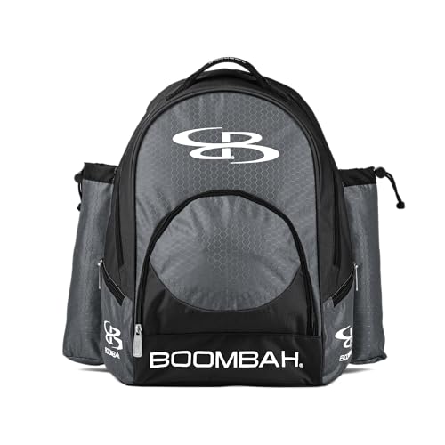 Boombah Tyro Baseball/Softball Bat Backpack - 20" x 15" x 10" - Holds 2 Bats up to Barrel Size of 2-5/8" - color: Black/Gray