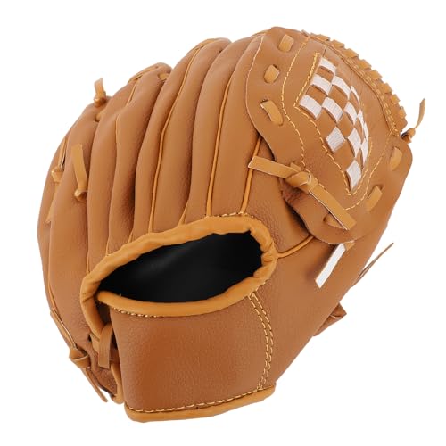 Baseball Glove, Softball Field Glove, Professional Enhanced Grip for Youth and Adult Training (Brown)