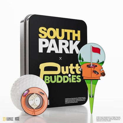South Park Dead Kenny Golf Divot Tool and Ball Marker – Magnetic Collectible Golf Gift Set with Hat Clip & Tin for Golfers