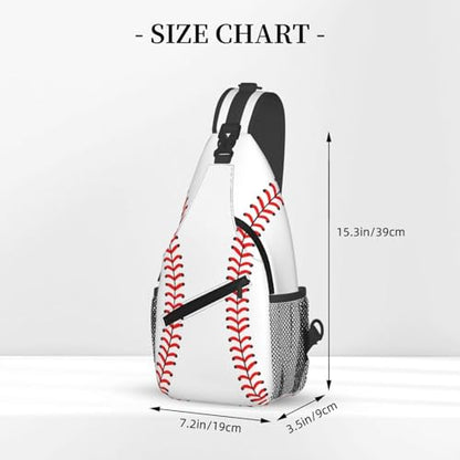 Baseball Sling Backpack Sling Bag Crossbody Shoulder Bag Baseball Purse Chest Bag For Men Women - color: Baseball