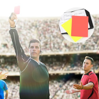 Soccer Referee Kit,1 Soccer Referee Whistle with Lanyard & 2 Soccer Referee Card Set,Red and Yellow Cards for Soccer and Loud Crisp Sound Whistle for Coaches Referee Training Lifeguard Whistles