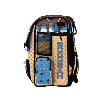 Boombah Mini Superpack Baseball Bat Bag – Youth Softball Gear Backpack – Ice Cream Multi Color – 8"x12.5"x18" (Monster Cookie) - color: Monster Cookie