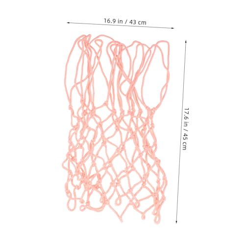 Abaodam Luminous Pink Basketball Net Replacement Durable Polyester Glow Dark Basketball Frame Net for Outdoor and Indoor Courts Standard Strong Load Bearing for Training and Recreation