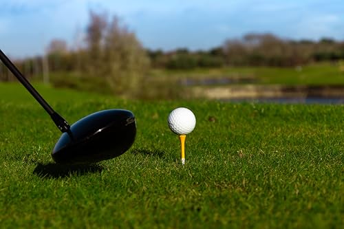 Vegas Golf Premium Golf Tees, White, Bamboo, 3.25 Inch, 10 Count with Poker Chip Ball Marker