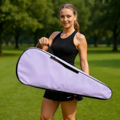 Tennis Bag Lightweight and Padded Tennis Rackets Cover with Adjustable Shoulder Strap - color: Purple, size: 28"x11.5"