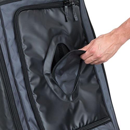 Bownet Commander Catcher’s Gear Bag with Wheels – Heavy Duty Rolling Baseball & Softball Equipment Bag, 14 Pockets, Helmet Case, Big Trax Wheels, Travel Approved - color: Black
