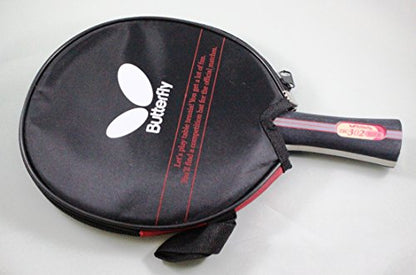 Butterfly B302FL Shakehand Table Tennis Racket | China Series | Racket and Case Set with A Combination Smooth & Pips-Out Rubber | Recommended for Beginning Level Players