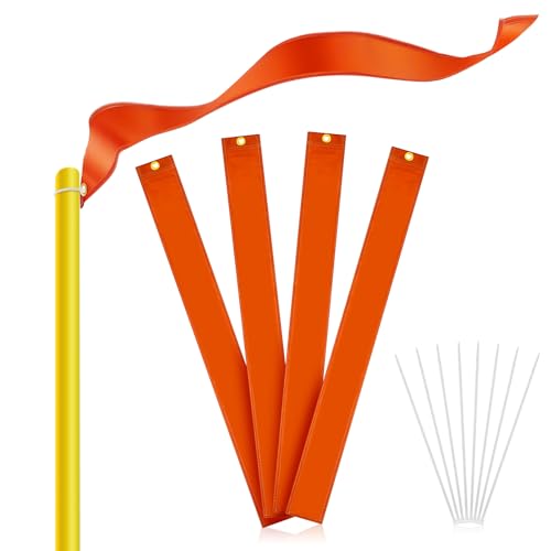 Mepase Set of 4 Football Goalpost Wind Directional Flags with 8 Fixed Cable Tie for Practice, 4 x 42 Inch