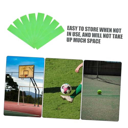 Toyvian 6Pcs Court Lines Marker Kit Flexible Throw Down Markers for Tennis Basketball and More Weatherproof Outdoor Sports Field Setup