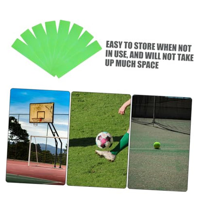 Toyvian 6Pcs Court Lines Marker Kit Flexible Throw Down Markers for Tennis Basketball and More Weatherproof Outdoor Sports Field Setup
