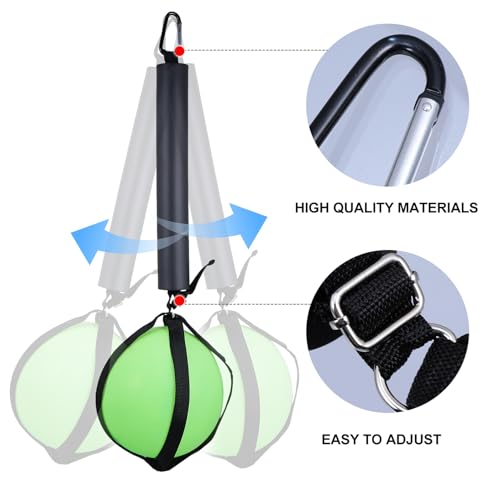 FAVOMOTO Adjustable Volleyball Spike Trainer Strap for Home Training Hitting Jumping and Arm Swing Technique Compatible with Basketball Poles Ceilings Playsets Practice Equipment for