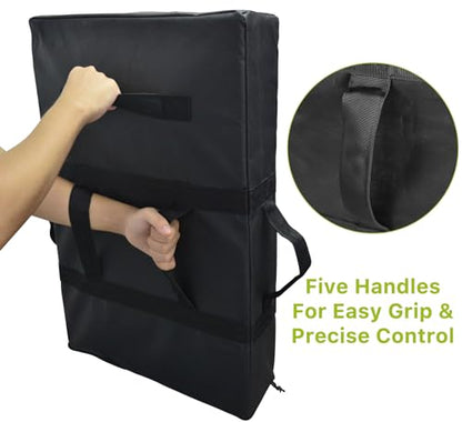 Football Training Blocking Pad: 26x18in Basketball Taekwondo Boxing Training Hitting Shield Tackle with Five Handles for Indoor Outdoor Adult Youth Men Use