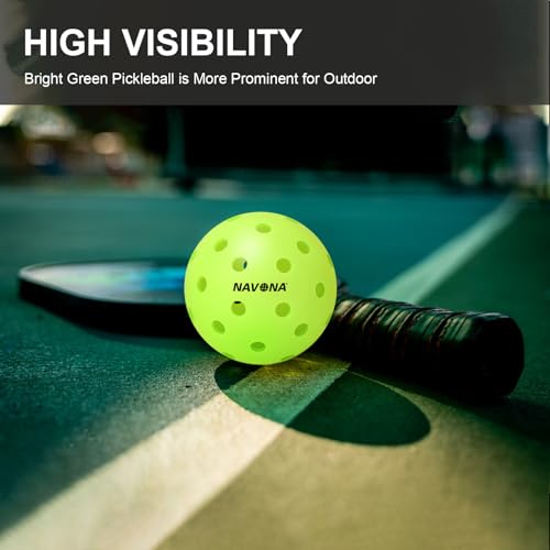 Navona 40 Pack Premium 26-Holes Orange Indoor Pickleball Balls, Meet USAPA Official Requirement, Perfectly Balanced, High Bounce True Flight, Durable Indoor Pickleball Set