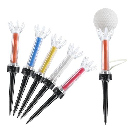 Magnetic Plastic Golf Tees, Professional Long Golf Tees 3 1/2, Premium 8 Prongs Design Enhanced Durability & Stability, Precision Height Markers for Perfect Trajectory, Golf Accessories for Men - style: 90mm 5packs