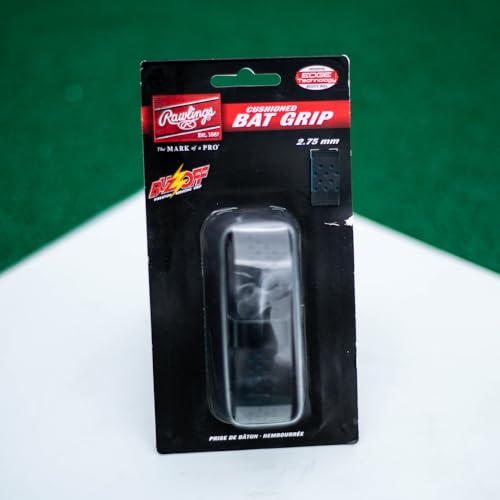 Rawlings | 2.75mm BAT GRIP | Baseball/Softball | Extra Cushion, Black