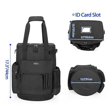 Goburos Baseball Ball Bucket with Large Capacity, Softball Coach Bag with Anti-Slip EVA Bottom, Space for Bat, Gloves, Scoreboards and Other Accessories