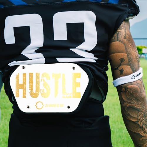 O Shield Golden Cross Chrome Football Back Plate, Lower Back Pads for Football Players, Rear Protector, Cross Series - size: Youth (Weight less than 180 Pounds), style: Hustle White