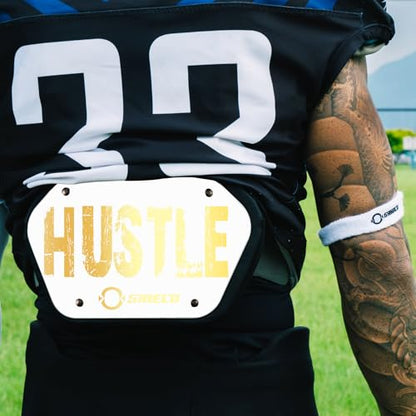 O Shield Golden Cross Chrome Football Back Plate, Lower Back Pads for Football Players, Rear Protector, Cross Series - size: Youth (Weight less than 180 Pounds), style: Hustle White