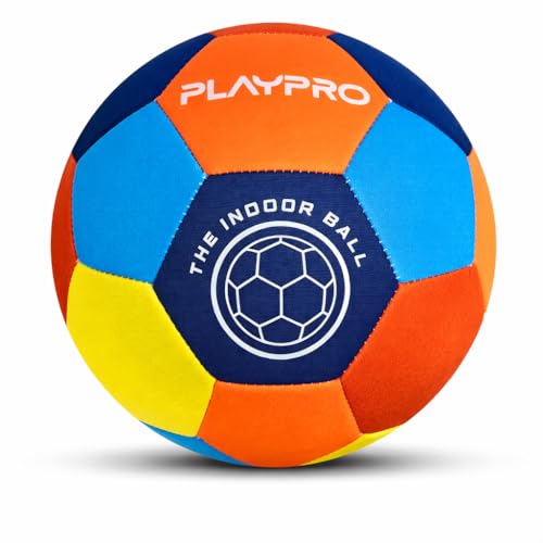 Indoor Soccer Ball Size 4 – Soft Foam Fabric Soccer Ball for Kids – Safe Quiet Indoor House Ball for Home Play & Training