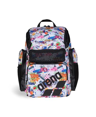 ARENA One Go Backpack Swimmer Athlete Daypack Large Size Equipment Swim Bag - color: Collage