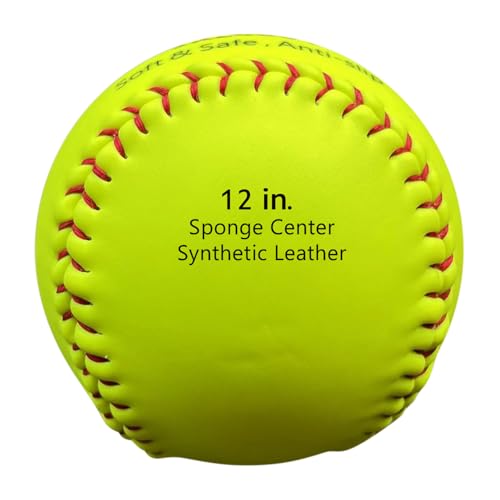 11 & 12 Inch Soft Safety Softball - Ideal for Practice, Training & Recreational Use - size: 12 inch, style: JKL4001 6-pack
