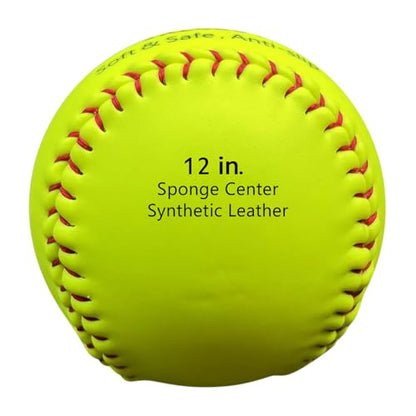 11 & 12 Inch Soft Safety Softball - Ideal for Practice, Training & Recreational Use - size: 12 inch, style: JKL4001 6-pack