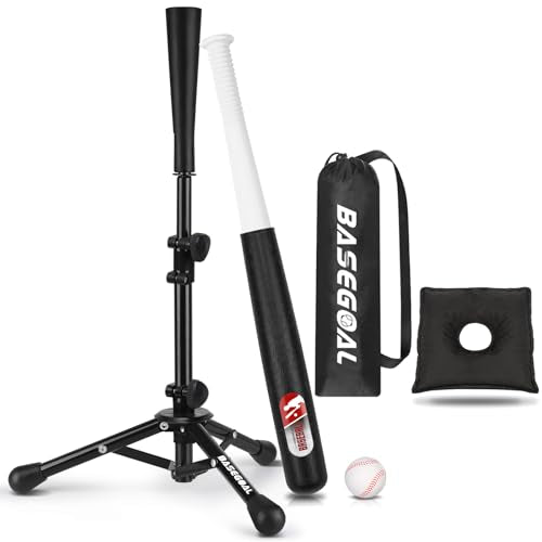 BaseGoal Baseball Tee for Kids,Youth Stand Set,Teeball Set,Youth Baseball,Softball Batting Tee Set,Easy Adjustable Height - style: Kids Baseball Tee-B