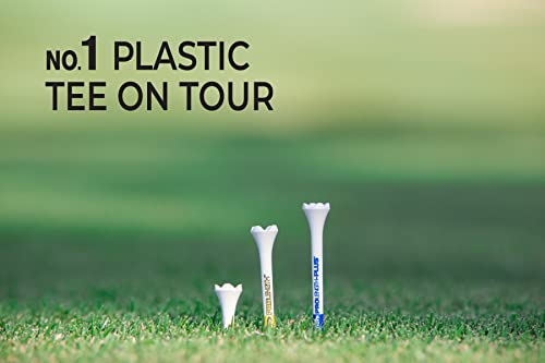 PrideSports PTS Plastic Golf Tees | 30 Count, 1-1/2 Inch | #1 Plastic Tee on Tour | Best for Irons, Hybrids, and Woods - size: 1-1/2", style: 30 Count