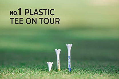 PrideSports PTS Plastic Golf Tees | 30 Count, 1-1/2 Inch | #1 Plastic Tee on Tour | Best for Irons, Hybrids, and Woods - size: 1-1/2", style: 30 Count