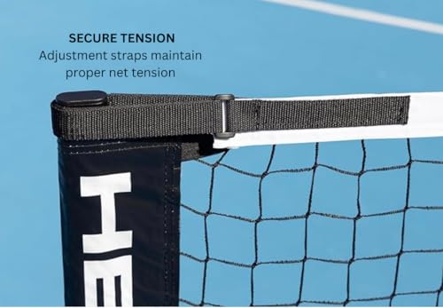 HEAD Portable Pickleball Net System - Official Size, Quick Setup & Carry Bag - Durable & Lightweight Black Net for Indoor/Outdoor Play