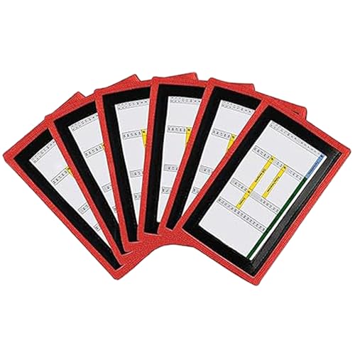 QB Playbook Wristband - Football Quarterback Play Wristbands for Adult and Youth - Wrist Coach for All Sports with 3 Compartments - color: Red, size: Youth, 6-Pack