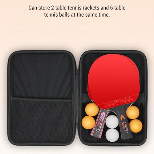 HUIOP Pong Paddles Hard Case Table Tennis Racket Bag Table Tennis Bat Cover