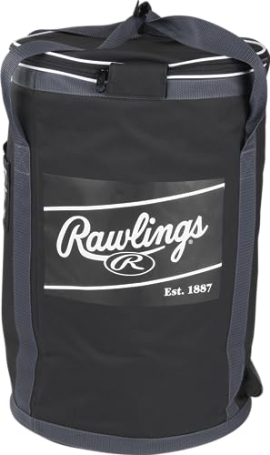 Rawlings | Soft Sided Ball Bucket Bag | Baseball/Softball | Multiple Options - color: 6 Dz. - Black/Grey