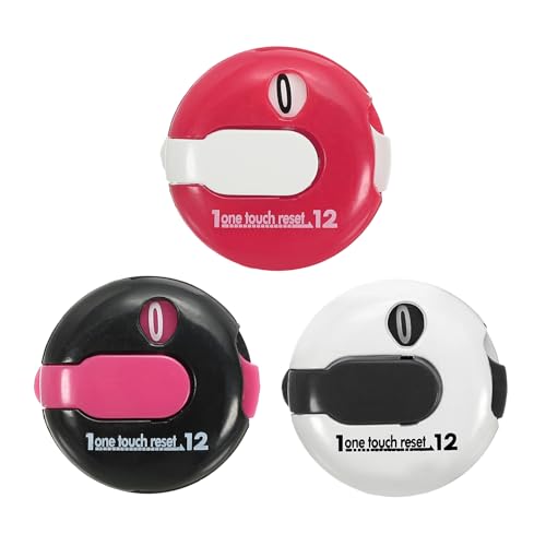 PATIKIL Golf Score Counter, Mini Golf Shot Stroke Attachment Counter Clicker Clip for Golfers Glove - color: White/Red/Black Red