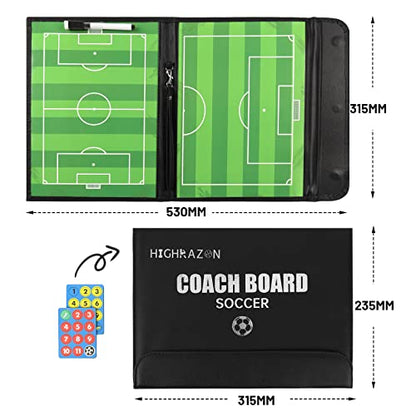Soccer Coaching Board, Magnetic Soccer Clipboard for Coaches, Foldable Board with Dry Erase Marker